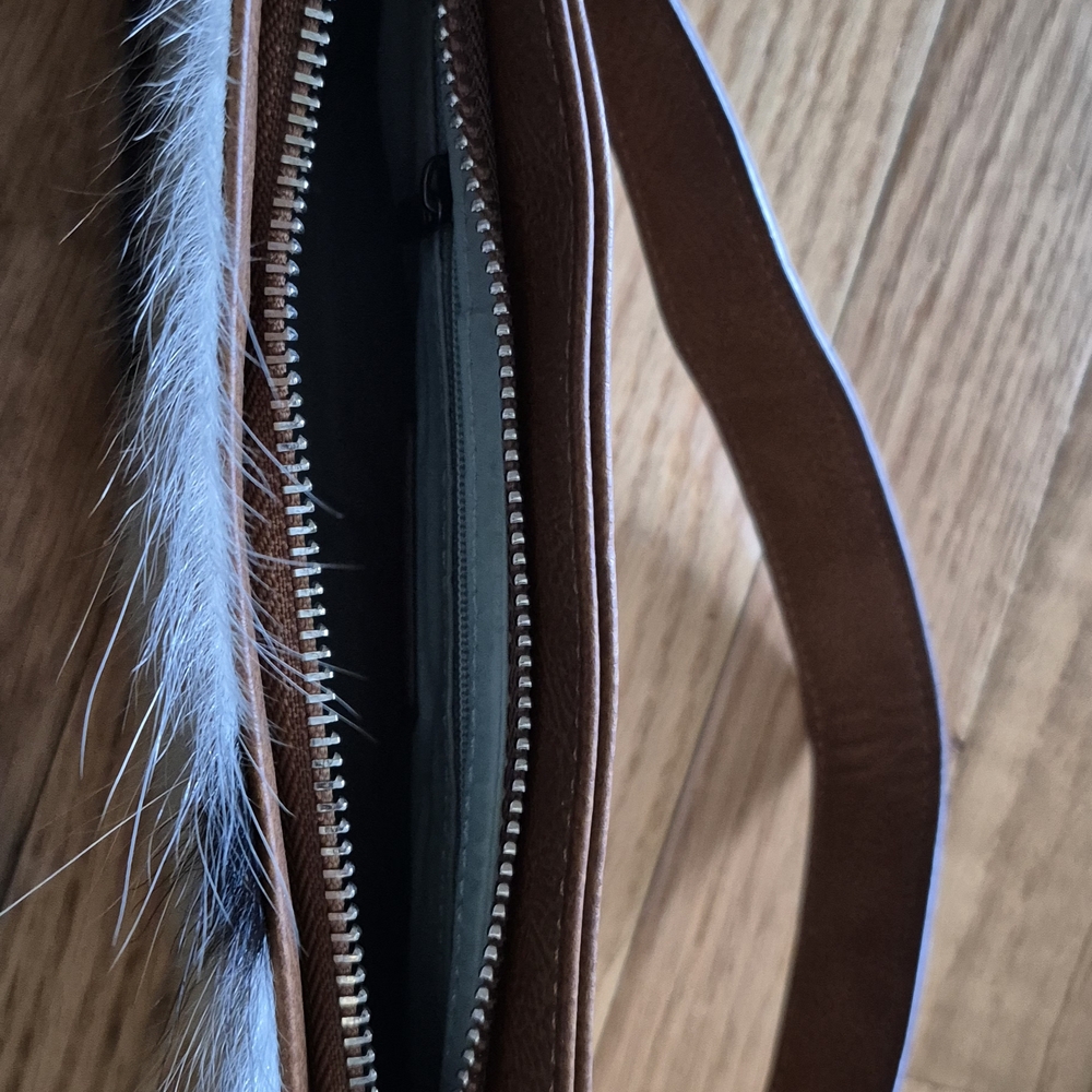 NEW Catchfly Women's Cowhide Convertible Shoulder Bag White Brown Black - Picture 3 of 7